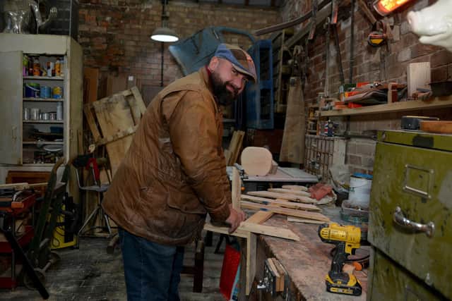 Old Bolsover Yard is holding a virtual shopping event. Pictured is Damion Smith, of Ethos Upcycling.