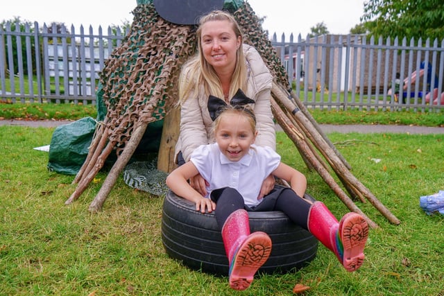 Clowne Junior School in Derbyshire has recently joined Outdoor Play and Learning (OPAL) – a national programme endorsed and supported by Sport England, which aims to improve play time at schools across the UK. Above are Kim and Esme Abbott.