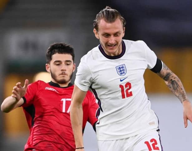 Armando Dobra in action for Albania under-21s against England. (Photo by Laurence Griffiths/Getty Images)