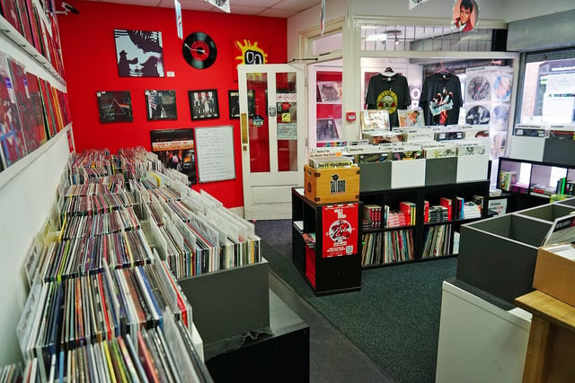 The shops has a wide range of both new and second-hand vinyl records