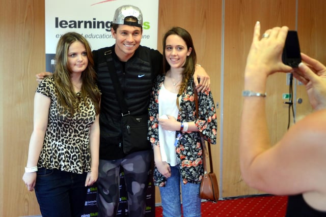 Joey Essex signing autographs and having picture taken for fans during his visit to the Stadium of Light in 2014. Did you get to meet him?