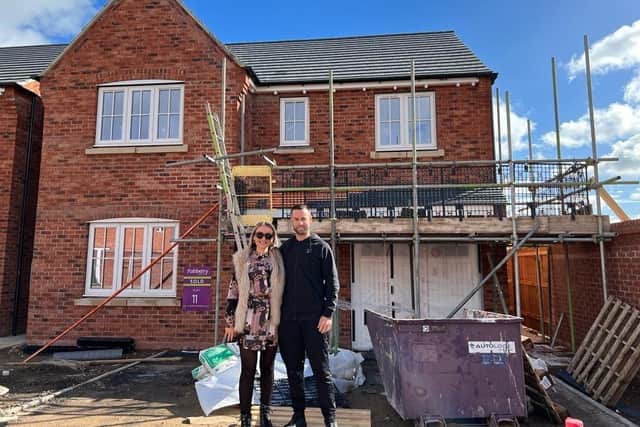 Faye and Rob visited their home at Ashberry Homes’ Cherry Meadow development as construction progressed and took pictures to record the build.