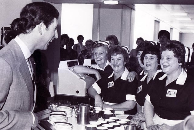 Prince Charles paying a visit to the Hallamshire in 1979.
