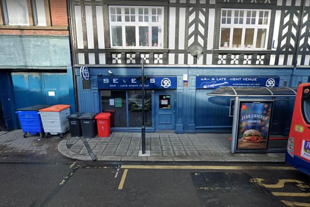 Sevens bar, Chesterfield. Where the chaotic scenes played out. Photo: Google