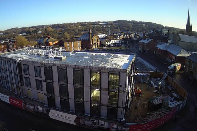 Work is progressing well on the new enterprise centre.