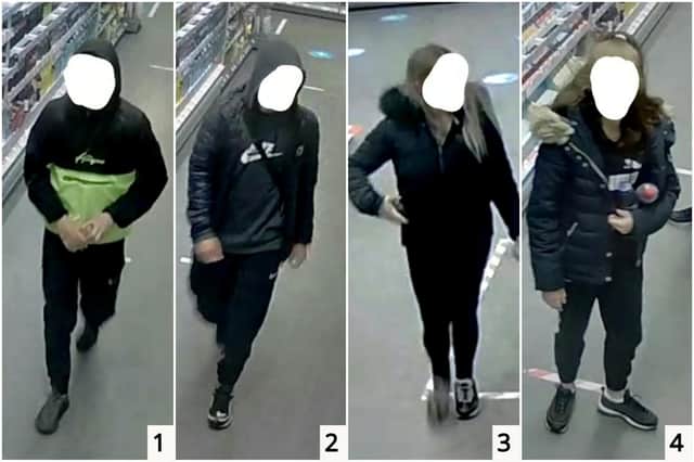 Police have been criticised for releasing CCTV images of suspected racist thugs but have blurred out their faces to protect their identity.