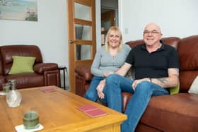 Andy and Sue Bower in the lounge of their new home at Bellway’s Woodland Rise development in Hartshorne