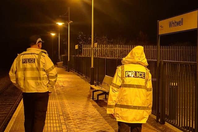 Police officers have raised concern after dealing with a group of youths damaging Whitwell railway station on the Robin Hood Line. Image: Derbyshre police.