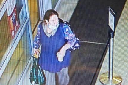Angela Cowan, who has brown shoulder length hair, was spotted on CCTV in Chesterfield