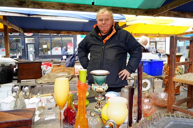 "I just enjoy buying and selling collectibles and antiques. This flea market, it’s very good. It gets busy around dinnertime, and in the good weather it can get really busy… I do enjoy it."