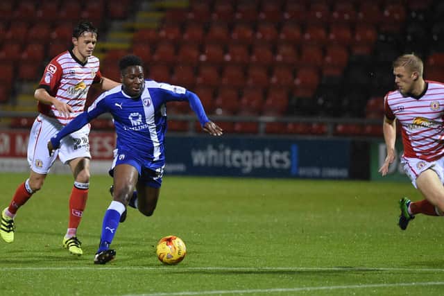 Ricky German in action for Chesterfield.