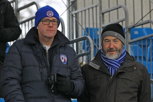 Fans ahead of Chesterfield's 3-0 defeat at Solihull Moors on 1st January 2020.