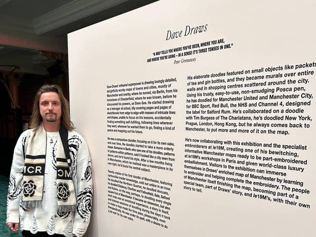 Artist David Gee whose artwork was displayed at a Chanel exhibition