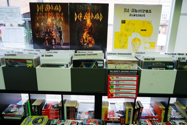 As well as records, the shop sells books on music and band biographies