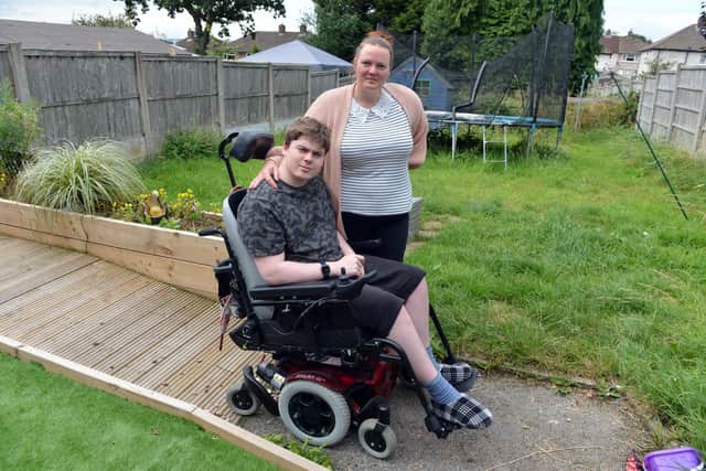 Anna says having the small area of garden done has already improved the quality of Charlie's life