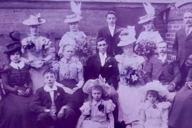 Claire's great-grandmother, Elizabeth Fox on her wedding day in 1898 in Ilkeston