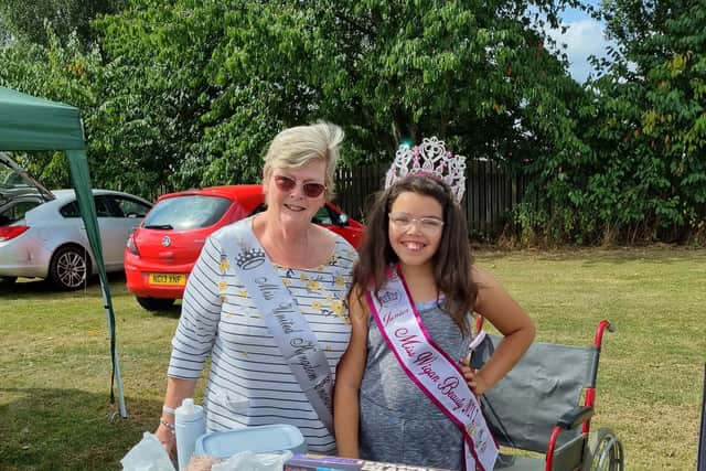 Mrs Morley's grand daughter participates in beauty pageants as well.