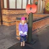 Five-year-old Kara Robinson raised hundreds of pounds for the Royal British Legion with a seven-mile walk.
