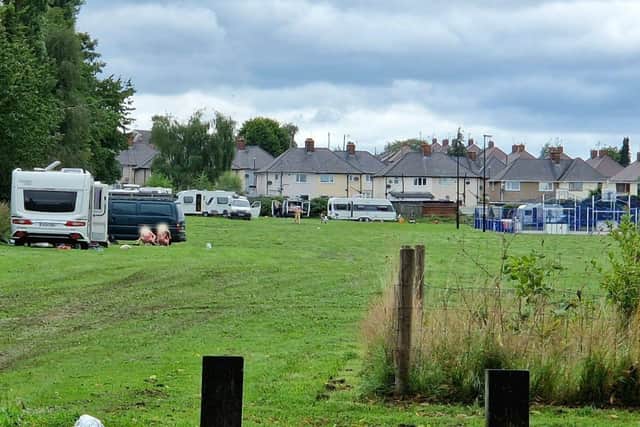 Travellers arrived at Langer Lane yesterday, on August 1. Chesterfield Borough Council has confrimed earlier today, on August 2, that they are currently working with partners to remove the encampment.
