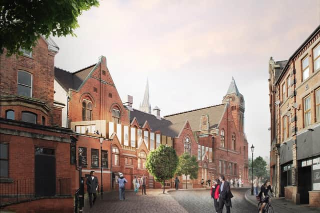 This is an artist’s impression of the Stephenson Memorial Hall once work is complete.