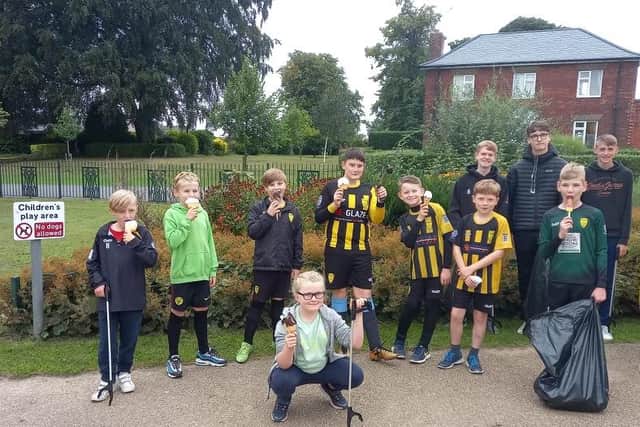 Well done to the youngsters involved in cleaning up Eastwood Park in Hasland.