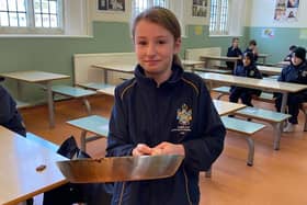 Barlborough Hall pupil Annie taking part in the virtual pancake flip