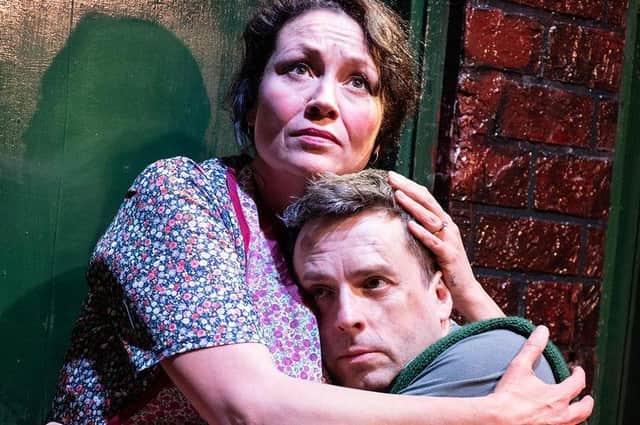 Niki Colwell Evans and Sean Jones in Blood Brothers.