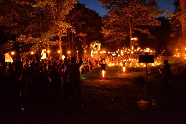 Lantern procession at New Mills Festival