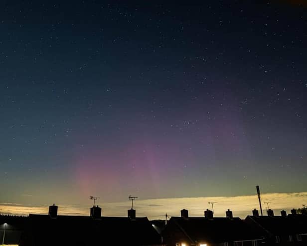 The Aurora Borealis above Nottinghamshire on Tuesday, April 16. Photo by Mark Haslehurst.