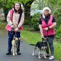 Chesterfield Animal Rescue has just received charity status. Trustees Rachel Bradley and Tina Varley with two rescue dogs.