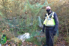 The plants were found in woodlands in Chesterfield.