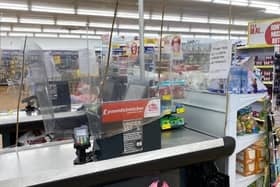 The makeshift barriers employees at Dronfield Poundstretcher say they were told to make during lockdown when they were not provided with proper PPE. Poundstretcher denies that proper barriers were not provided.