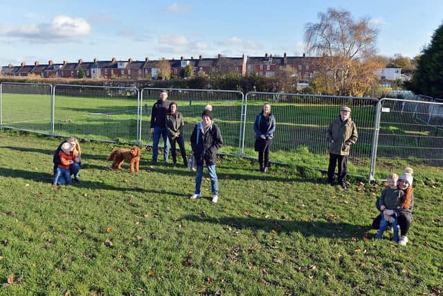 Residents in Brockwell, Chesterfield, who have launched a campaign for a new play area.