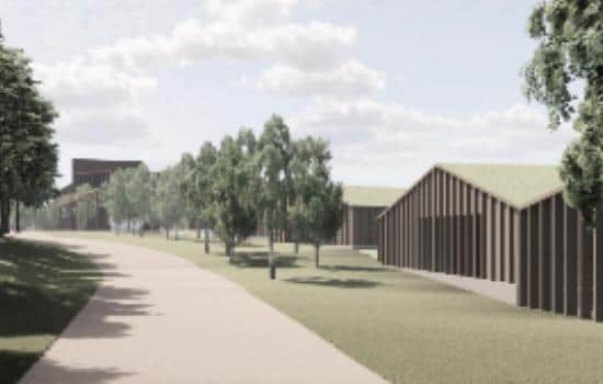 Pictured Is The Proposed North Derbyshire Peak Resort Green Skills Area And Hostel, Courtesy Of Chesterfield Borough Council