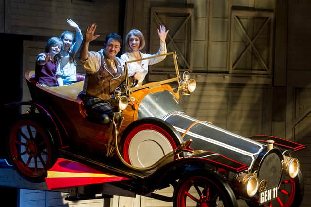 Jason Manford toured in the Chitty Chitty Bang Bang show and was keen to buy the car. Photo by Alistair Muir.