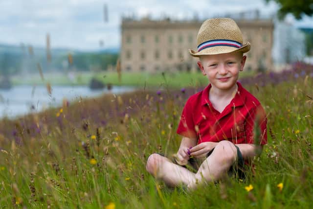 This young visitor admires the wildflowers at Chatsworth (photo: www.shoot-lifestyle.co.uk/Simon Broadhead