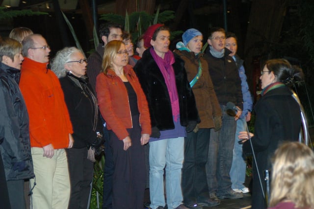 The Out Aloud Sheffield LGBT Choir sing at the Holocaust Memorial Ceremony at The Winter Gardens in 2011