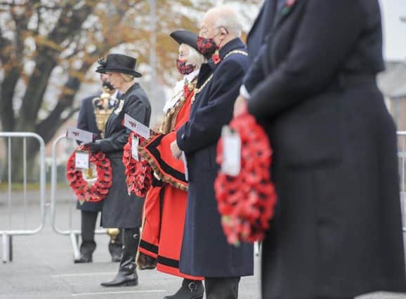 Remembrance Sunday in Chesterfield in 202o.