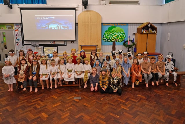 Other pupils from St Joseph’s Catholic and CofE Primary School staged 'It's a baby nativity play.'