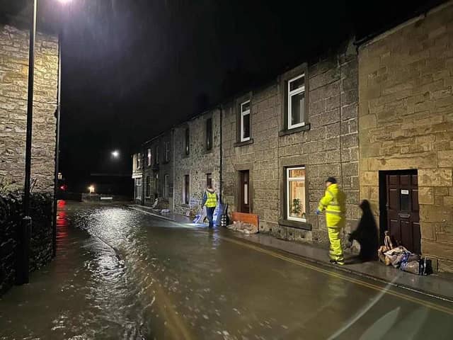 Derbyshire Dales District Council flood response teams worked through the night to help flood-stricken villages. (Photo: DDDC)