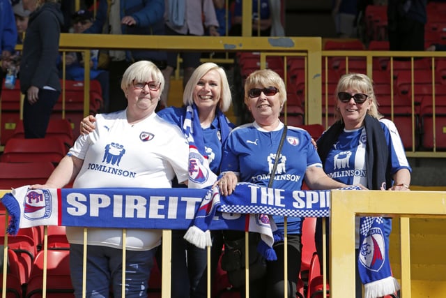 Chesterfield fans ahead of the 1-0 defeat at Gateshead in 2019.
