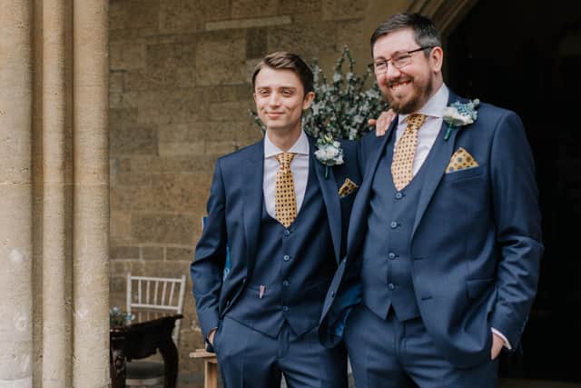 Ben with his best man Anthony Little. Photo by McAra Photography.