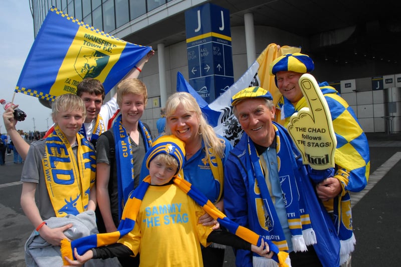 Fans from Bilsthorpe and Mansfield at Wembley.