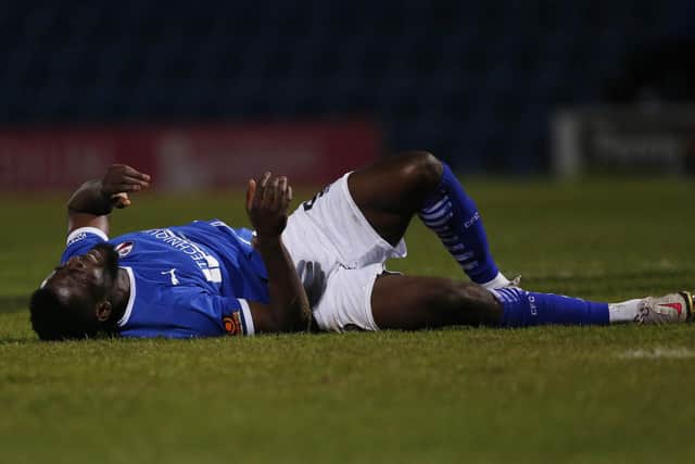 Akwasi Asante suffered a knee injury against Boreham Wood on Tuesday night.