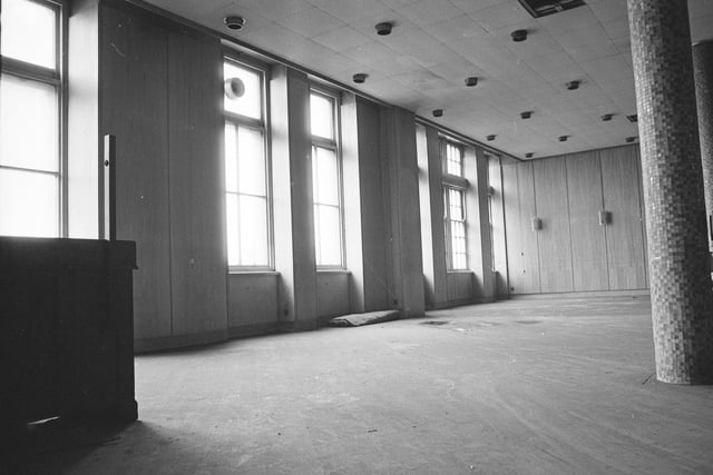A last look at the Grand Hotel dining room before its demolition in February 1974.