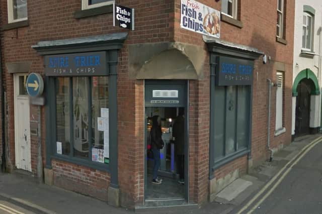 The Spire Frier chip shop, Saltergate, Chesterfield.