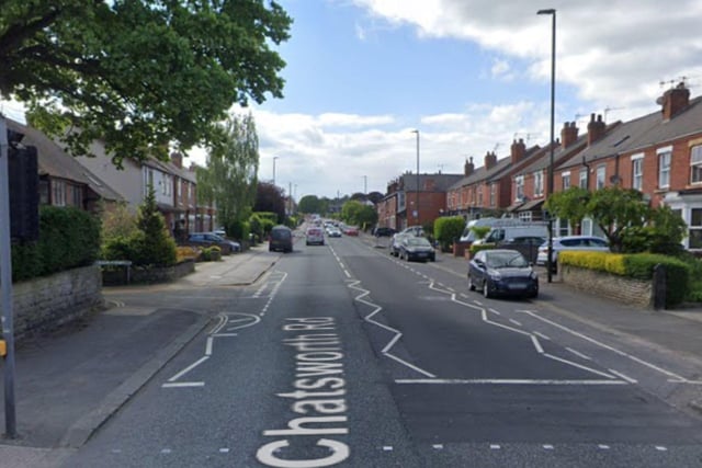 Chatsworth Road in Chesterfield took the second place with 49 potholes reported at the end of the last year.