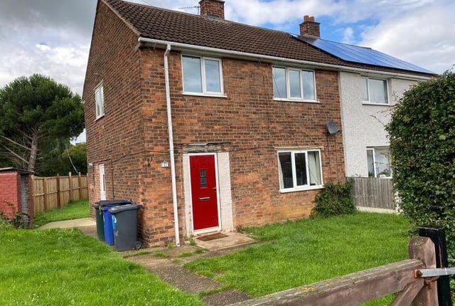 This three bedroom semi-detached house has a kitchen diner and large garden. Marketed by Nicholsons Estate Agents, 01777 568845.
