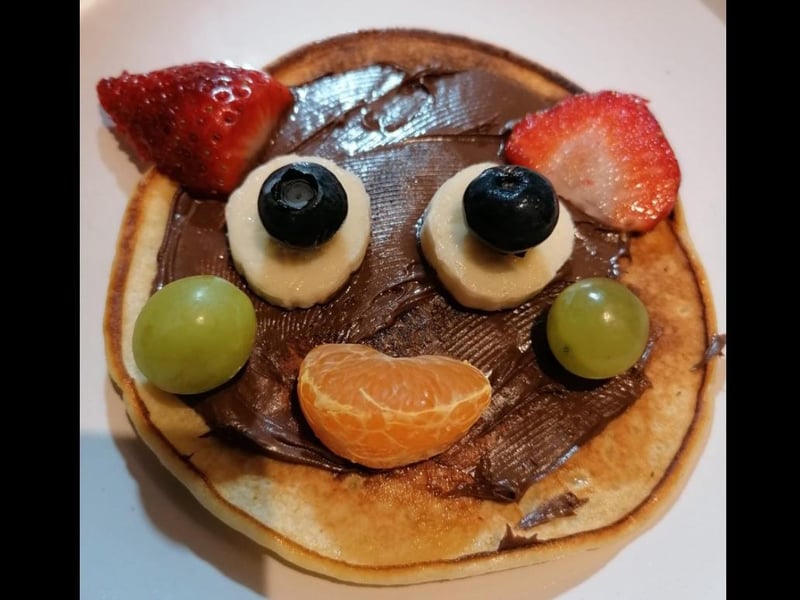 Lily's healthy and happy pancake is simply delightful!