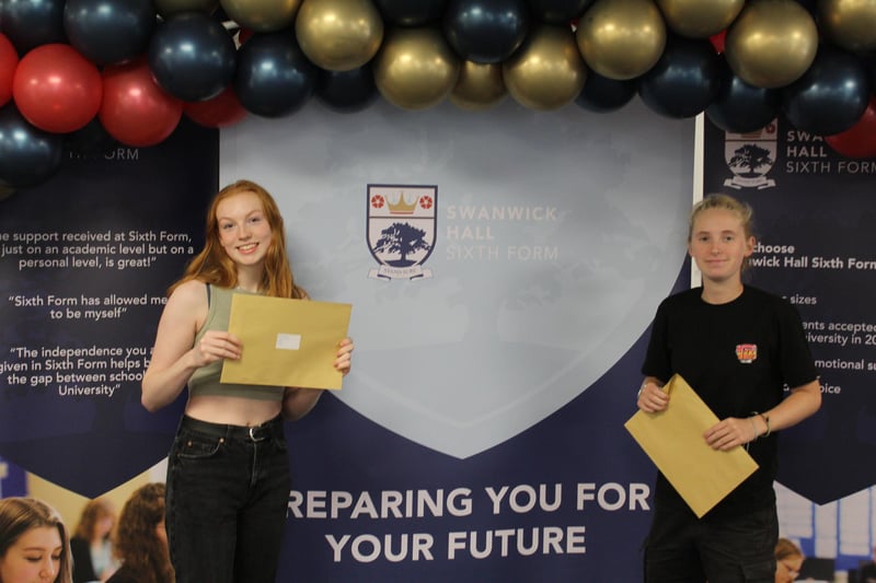The sixth form students at Swanwick Hall School, part of The Two Counties Trust, have achieved some excellent results which reflect the hard work and commitment shown throughout their studies.